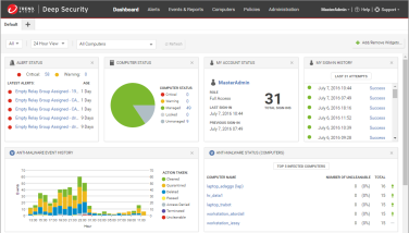 Deep Security Manager dashboard