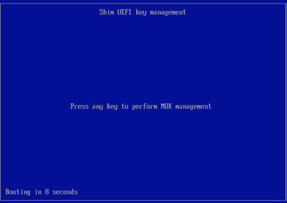 Shim UEFI鍵管理コンソール