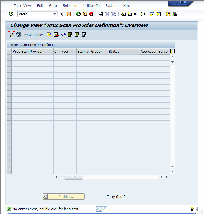 SAP VSCAN transaction