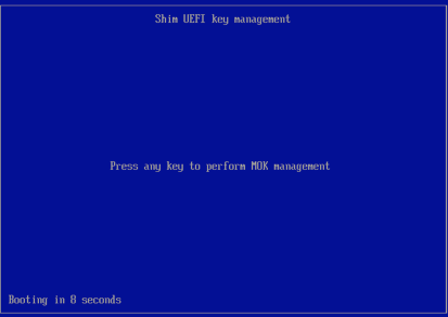 Shim UEFI key management console