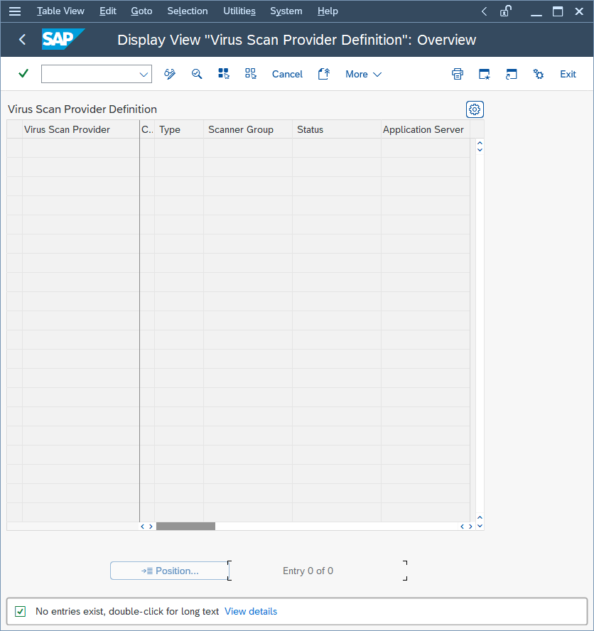 SAP VSCANトランザクション