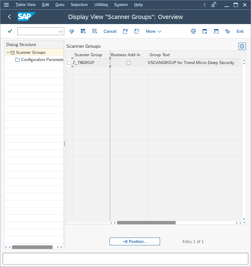 SAP VSCANGROUPの編集