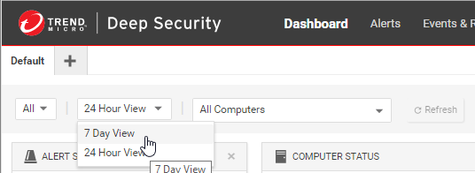 Customize the dashboard | Deep Security